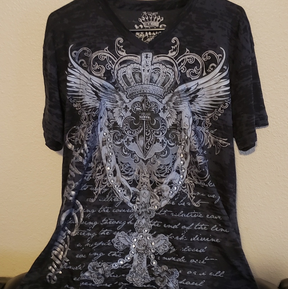 Rush couture designer graphic v-neck tshirt